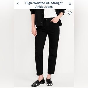 Old Navy OG Straight Ankle Black Jeans